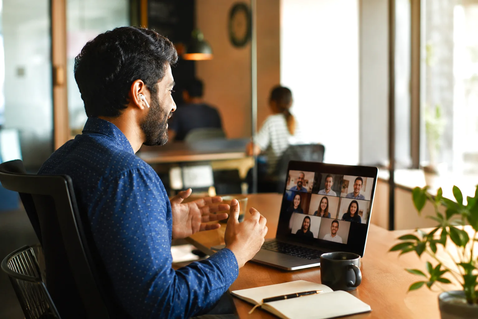 A Crozaint engineer on a live standup with the client's distributed team.