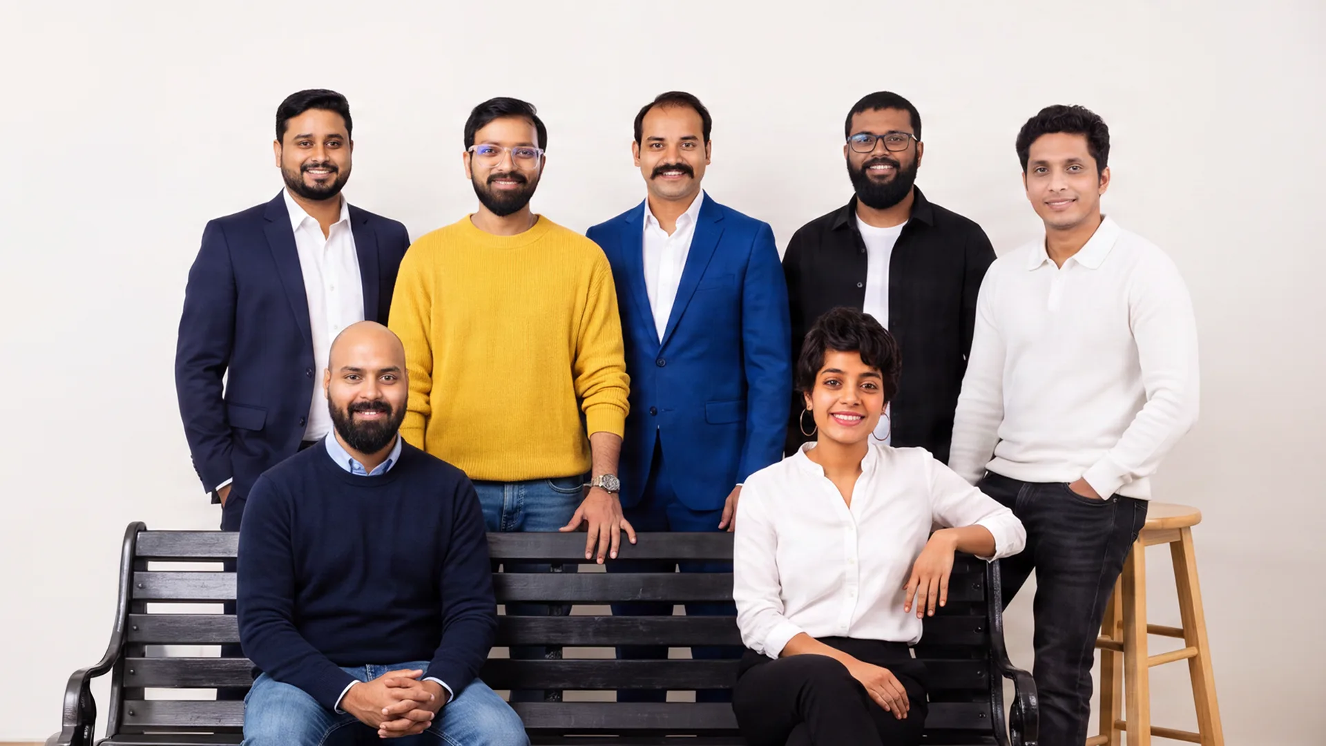 The Crozaint team — seven people around a bench